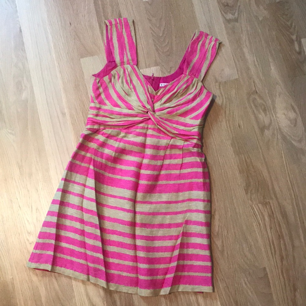 Nanette Lepore Sz 6 pink linen sundress